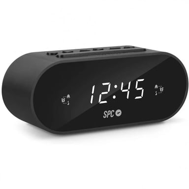 Radio-réveil SPC Frodi - Écran LED avec luminosité réglable - Bouton Snooze - Stocke 10 stations