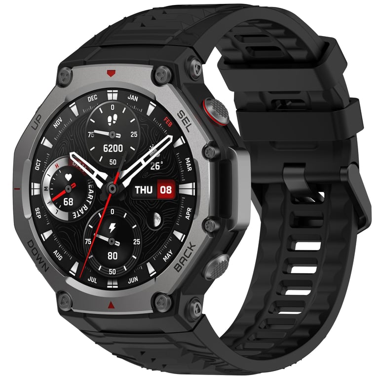 INF Bracelet de montre en silicone pour Amazfit T-Rex 3 Noir - vue 4