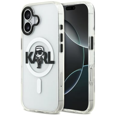 Karl Lagerfeld IML Karl Sketch Logo Funda MagSafe para iPhone 17 transparente