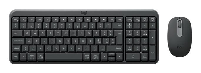 Logitech MK250 Compact Bluetooth Wireless Combo clavier Souris incluse Universel RF sans fil + Bluetooth Italien Graphite - Neuf