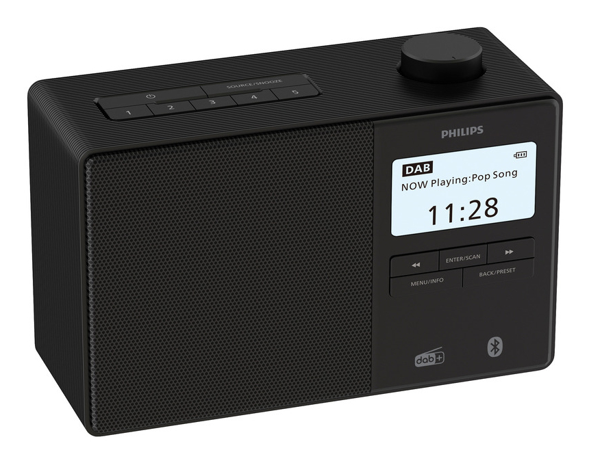 Philips TAR5600/00 Radio portable Horloge Numérique Noir - Neuf