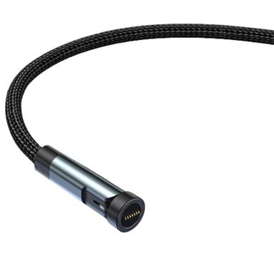 Cable de carga magnético USB-C 3A Carga rápida 2 m Black