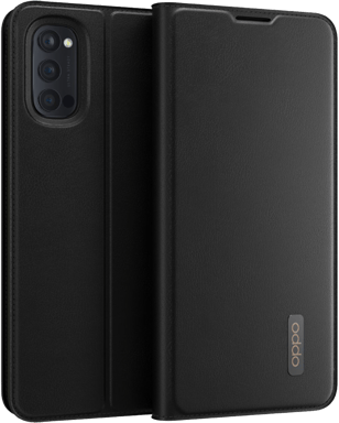 Folio Flip Cover Noir pour Oppo A15 Oppo