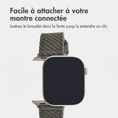 imoshion Bracelet en velours côtelé pour Apple Watch | 38/40/41/42 mm - Vert