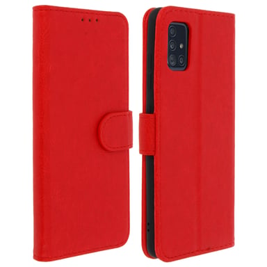 Funda Samsung Galaxy A51 Libro Billetera F. Soporte – Rojo