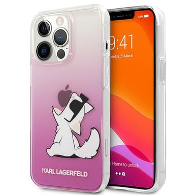 Karl Lagerfeld Étui pour iPhone 14 Pro 6.1'' rose Choupette Fun
