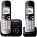Panasonic KX-TG6822GB Telefono DECT con ID chiamante Nero, Argento