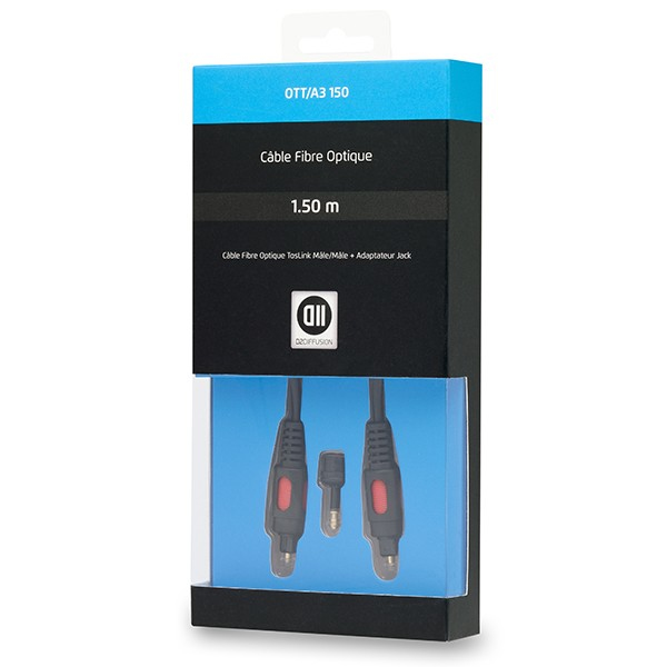 D2 Diffusion D2OPT150 câble audio 1,5 m Noir - Neuf