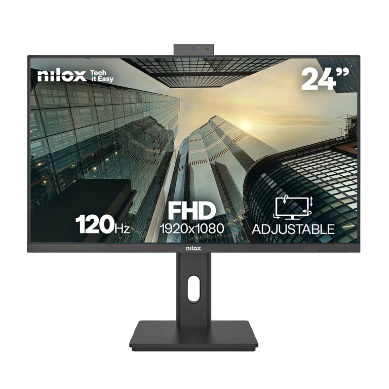 Nilox NXM24RWEB02B écran plat de PC 61 cm (24 ) 1920 x 1080 pixels Full HD LED Noir - Neuf