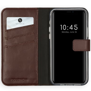 Selencia iP12-6741510004 coque de protection pour téléphones portables 17 cm (6.7'') Étui avec portefeuille Marron Apple iPhone 12 Pro Max