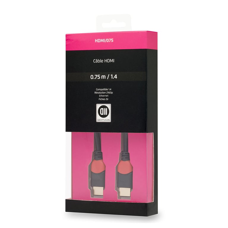 D2 Diffusion Câble Hdmi Mâle/mâle 75cm