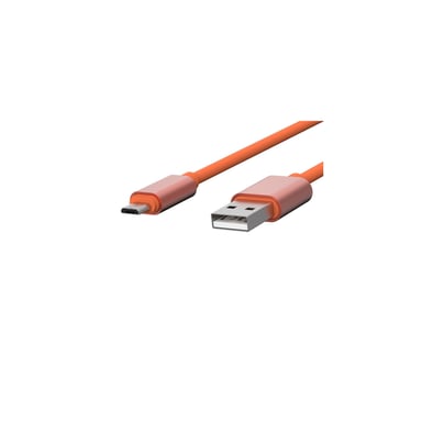 JAYM Cable USB a Lightning 2,4A - 1,7 metros - Colección Pop - Naranja