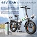 Vélo électrique pliant VARUN S20-2 tout suspendu 20 pouces avec batterie 48 V 13 Ah