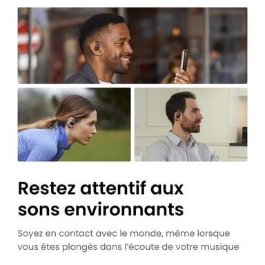 SHOKZ OpenFit Auricolari wireless Ganci auricolari Chiamate/Musica/Sport/Tutti i giorni Bluetooth Nero