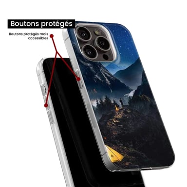 Coque en silicone - Compatible pour Apple iPhone 17 Pro Max - design seul en montagne