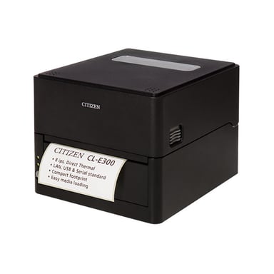 Citizen Cl -E300 - Stampante per etichette - Thermo Paper - Roll (11,8 cm) - 203 dpi - fino a 200 mm/sec. - USB 2.0, LAN, rs232c - taglio automatico - nero