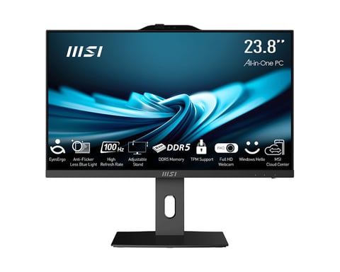 MSI Pro AP242P 14M-622IT PC/Workstation All-in-One Intel® Core? i7 i7-14700 60,5 cm (23,8'') 1920 x 1080 pixel PC All-in-One 16 GB DDR5-SDRAM 512 GB SSD Windows 11 Pro Wi-Fi 6E (802.11ax) Nero