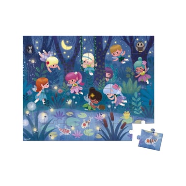 Puzzle Encantado: Hadas y Nenúfares - 36 Piezas en Cartón Ecológico