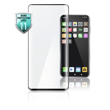 Cristal protector 3D de pantalla completa para Xiaomi Mi 11 (Ultra) 5G, negro