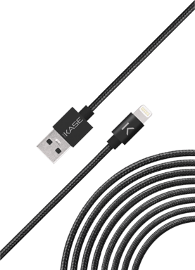 Cable de carga/sincronización Lightning® a USB (2 m), negro, con certificación MFi de Apple