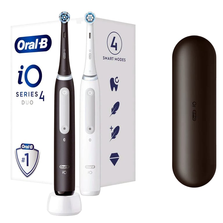Brosse à Dents Électrique Oral-B iO 4 Duo – 4 Modes, Capteur de Pression, Étui de Voyage - vue 2