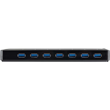StarTech.com Concentrador USB 3.0 de 7 Puertos - 5Gbps - Ladrón con Puertos de Carga y Sincronización - Hub con 2 Puertos de 2,4A