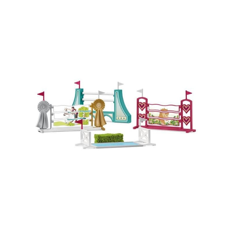 Accessoires obstacles pour figurines Schleich HORSE CLUB 42612 - 30 pièces réglables pour entraînement et concours - Multicolore - Neuf