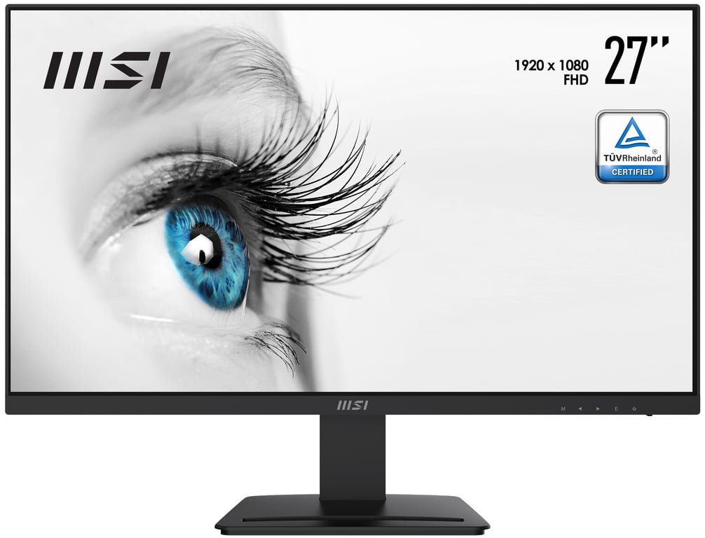 MSI PRO MP273 Ecran Bureautique 27  FHD - Dalle IPS, 1920x1080, 75Hz, Confort Oculaire, Haut-Parleurs Intégrés, MSI Display Kit, Inclinaison Réglable, Montable VESA - DisplayPort 1.2a, HDMI 1.4b - Neuf