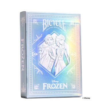 CARTAMUNDI Jeu de cartes 54 Disney Frozen Elsa Anna Bicycle Style holographique Bleu