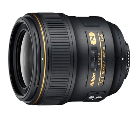 Obiettivo Nikon AF-S NIKKOR 35mm f/1.4 G a focale fissa, apertura luminosa, Nano Crystal Coat, compatibile con reflex Nikon FX