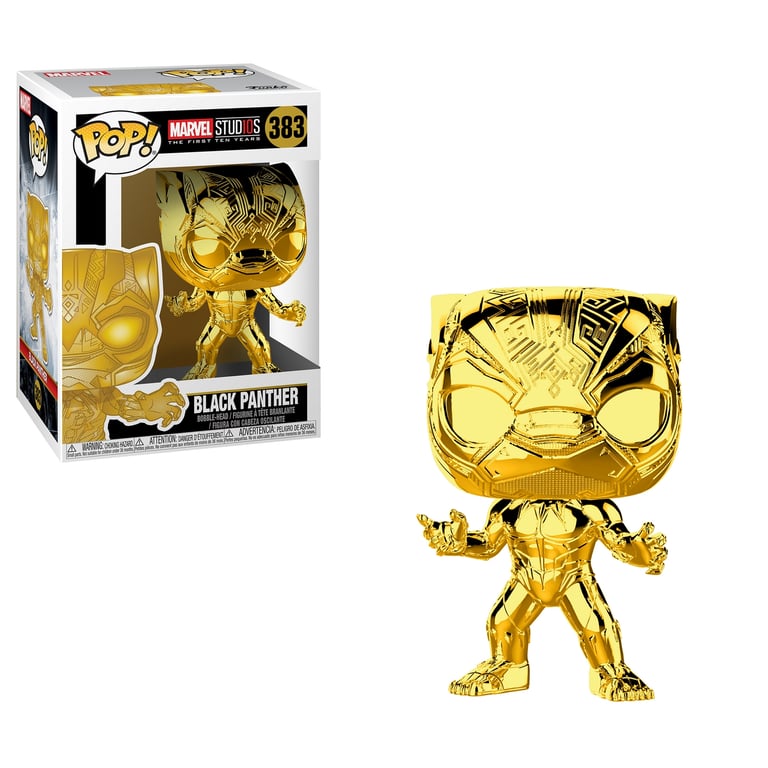 Figurine Funko Pop! Marvel Panther: Panther Chrome - vue 1