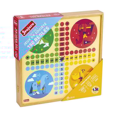 Coffret de Jeux Classiques en Bois - 150 Règles Amusantes