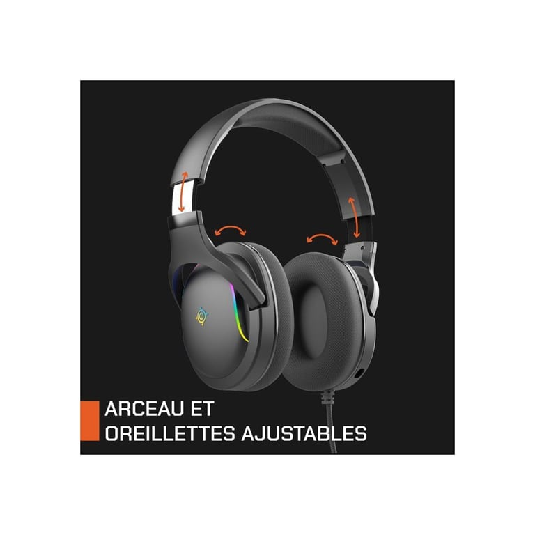 Casque Gaming Borealis – Micro Amovible, Son Clair, Rétroéclairage RGB - vue 3