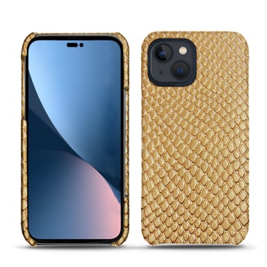 Coque cuir Apple iPhone 14 Plus - Coque arrière - Serpent sabbia ( Pantone #D2BA92 ) - NOREVE
