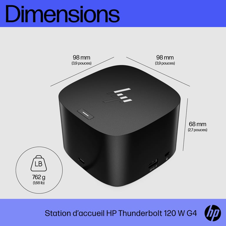 Station d'accueil HP Thunderbolt Dock G4 pour PC portable - vue 8