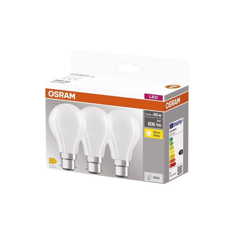LED STD VER.DEP 6.5W B22 CHD BTE3 OSRAM - 4058075115132 - Neuf