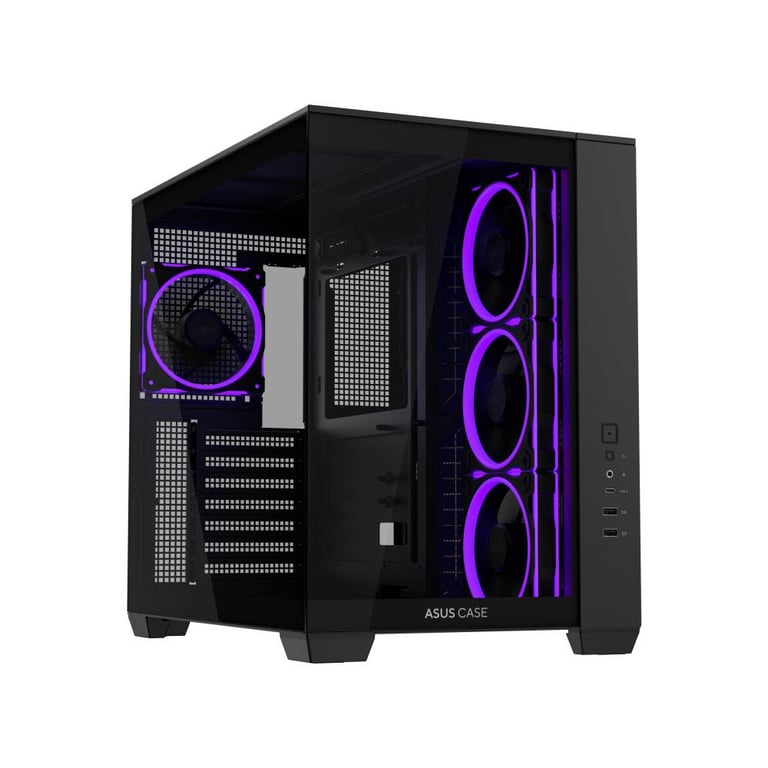 Boîtier PC Mid-Tower ASUS A32 PLUS TG ARGB Verre trempé Ventilateurs ARGB Noir - Neuf