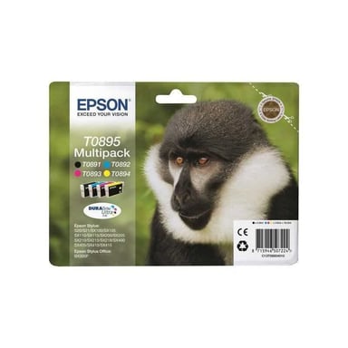 Cartouches d'encre Epson T0895 4 couleurs DURABrite Ultra Noir Cyan Magenta Jaune