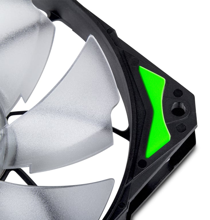 NOX H-Fan LED Carcasa del ordenador Ventilador 12 cm Negro, Verde, Blanco