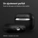 Accezz Coque en cuir véritable pour  Apple AirPods Pro 2 - Noir