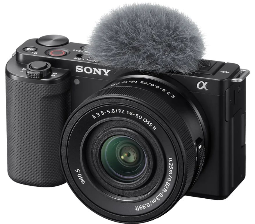 Sony ZV-E10 + E PZ 16-50mm F3.5-5.6 OSS II MILC 24,2 MP CMOS 6000 x 4000 pixels Noir - Neuf