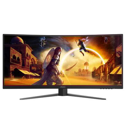 AOC G4 CU34G4Z écran plat de PC 86,4 cm (34'') 3440 x 1440 pixels Wide Quad HD LED Noir, Rouge