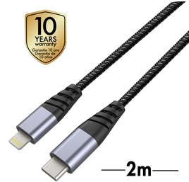 Tiger Cable Ultra Resistant Type C/Lightning Mfi 2M Gris