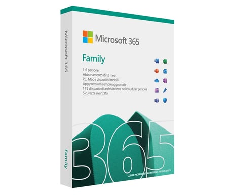 Microsoft 365 Family 1 licenza(e) Abbonamento italiano 1 anno(e)