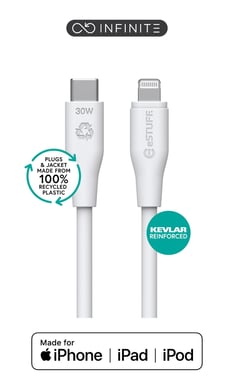 eSTUFF ES602370-BULK câble Lightning 3 m Blanc