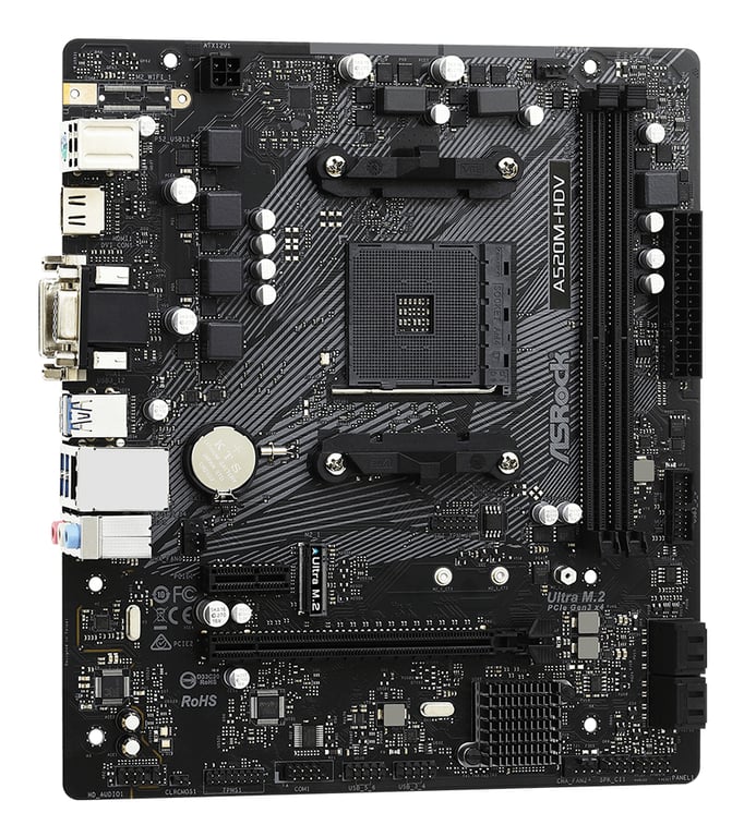 ASRock A520M HDV - vue 2
