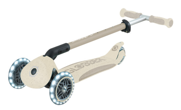 Globber GO UP DELUXE Niños Patinete de tres ruedas Negro, Limón verde
