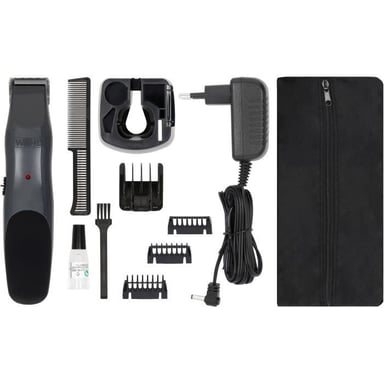 Rasoi per barba - WAHL - GROOMSMAN - 3,5 V - 6 pettini - Autonomia: 60 min - Grigio