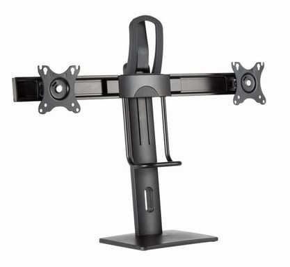 Gembird MS-D2-01 Support de bureau double écran, réglable en hauteur, noir