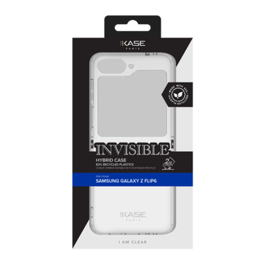 Funda híbrida transparente de plástico reciclado resistente a golpes para Samsung Galaxy Z Flip6